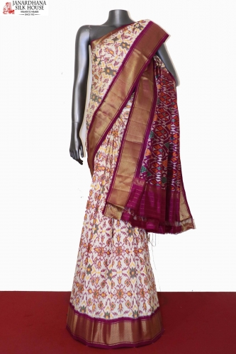 Handloom Ikat Patola Silk Saree